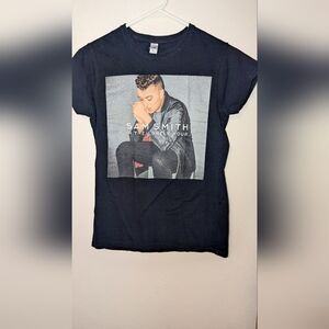 Sam Smith In The Lonely Hour US Tour 2014 T-shirt Size Medium Black EUC